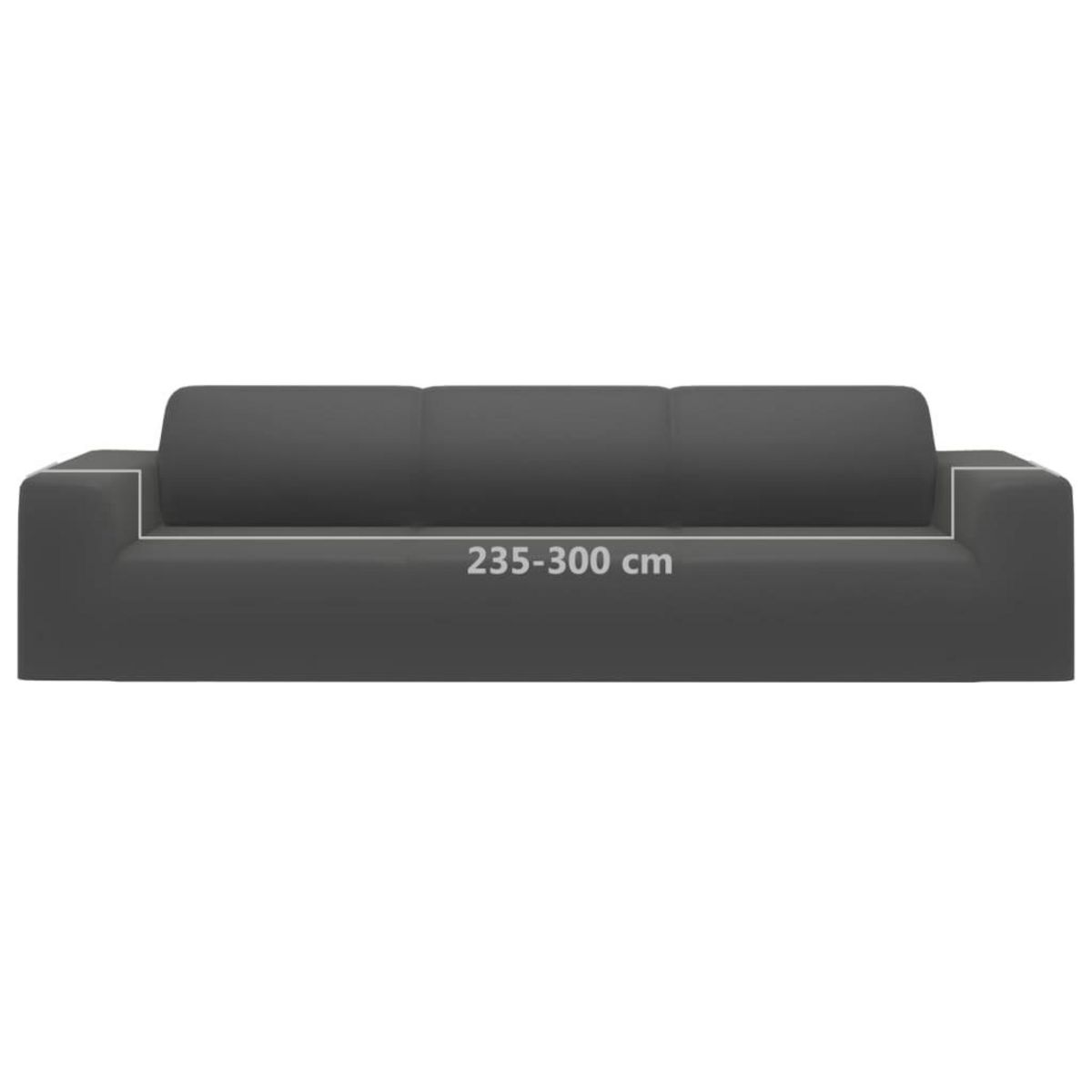 VIDAXL Housse extensible canape 4places Anthracite Jersey de polyester