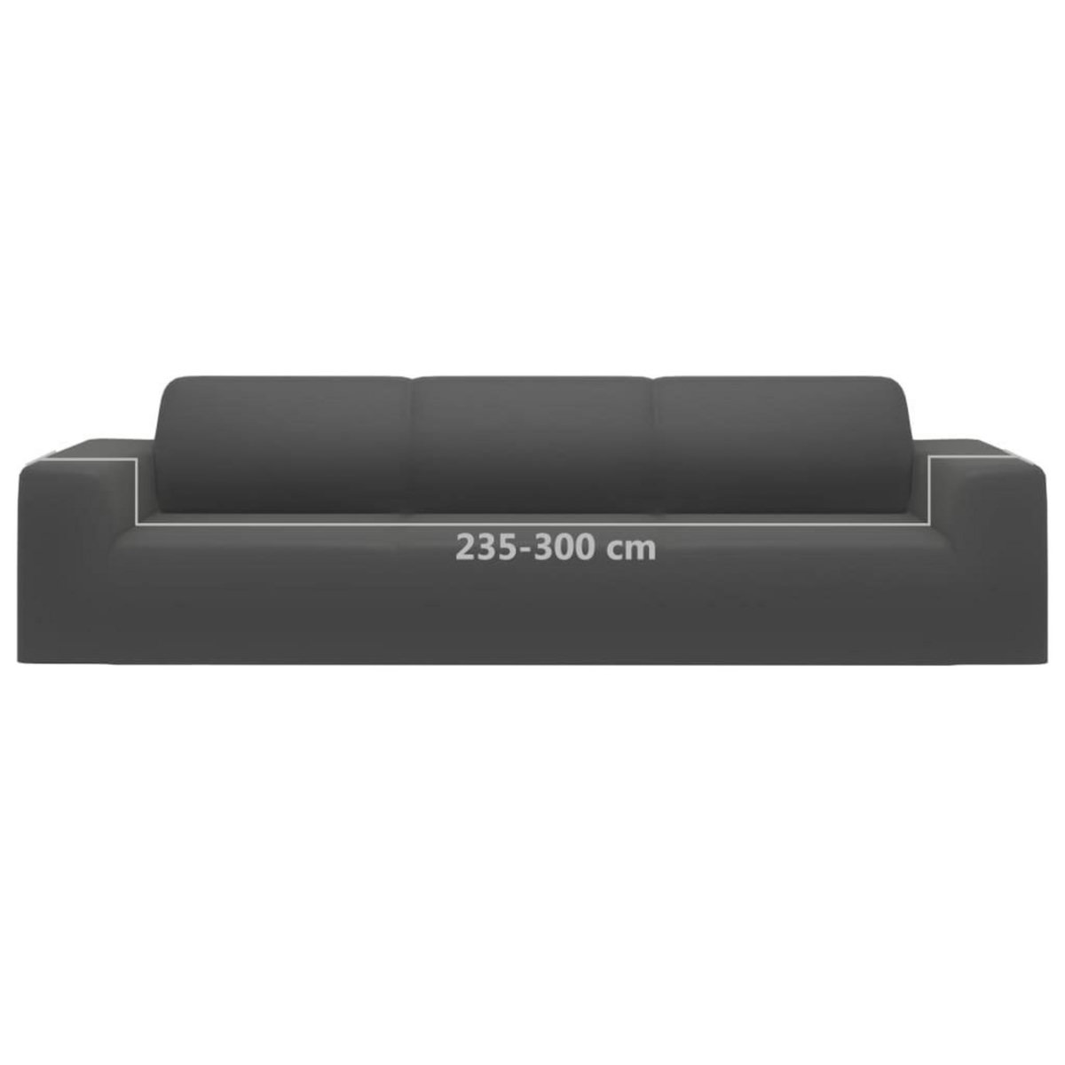 VIDAXL Housse extensible canape 4places Anthracite Jersey de polyester