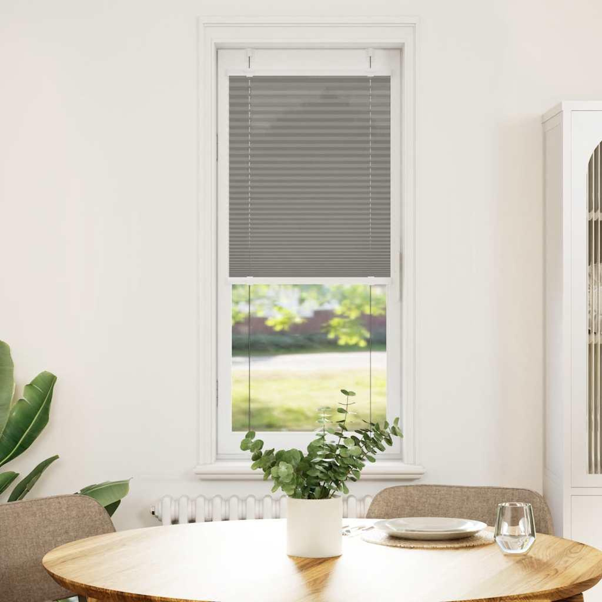 VIDAXL Store plisse anthracite 45x100 cm largeur du tissu 44,4 cm