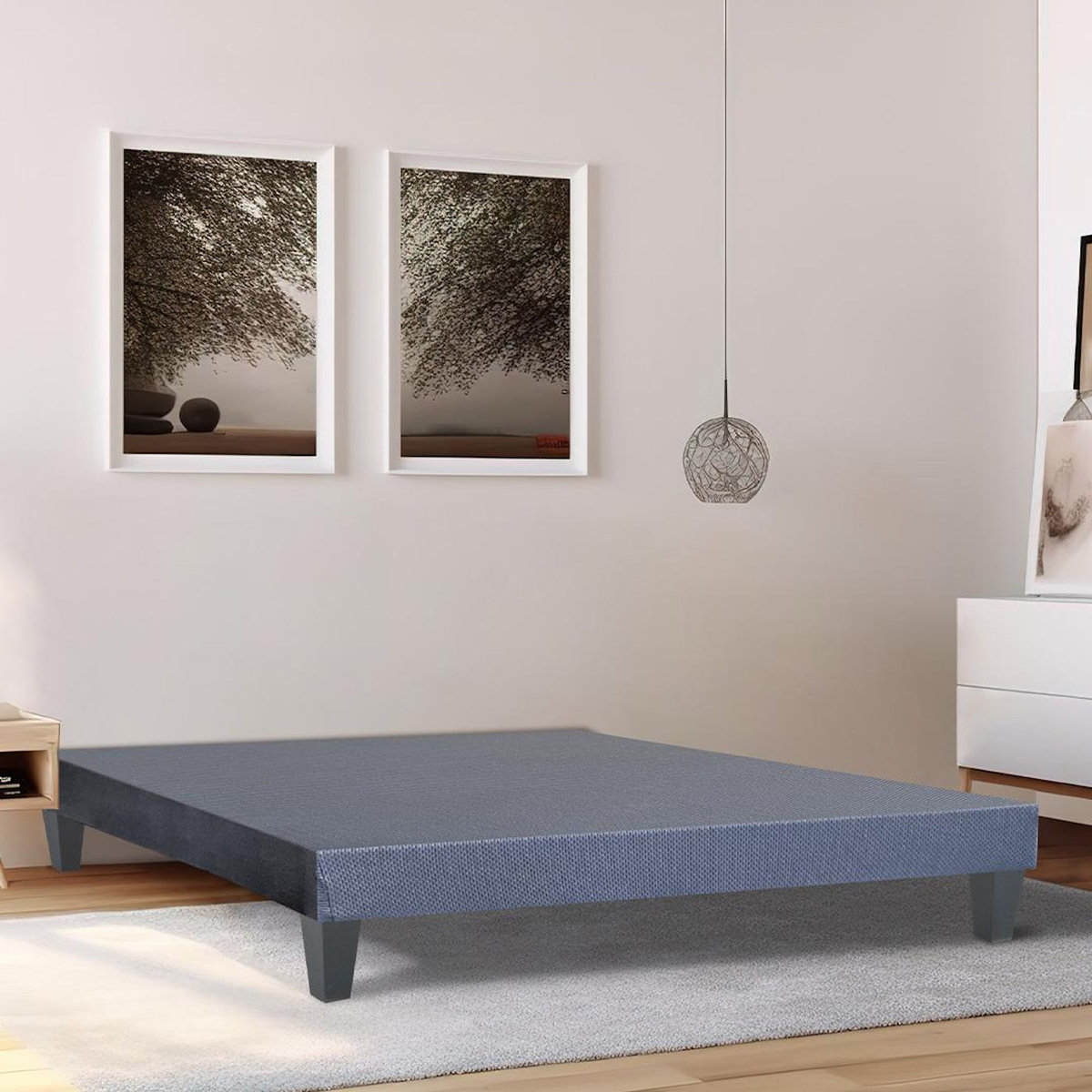 OLYMPE LITERIE OLYMPE LITERIE | Sommier en bois TAPISSIER KIT | Coloris Gris ciment | Livré en kit