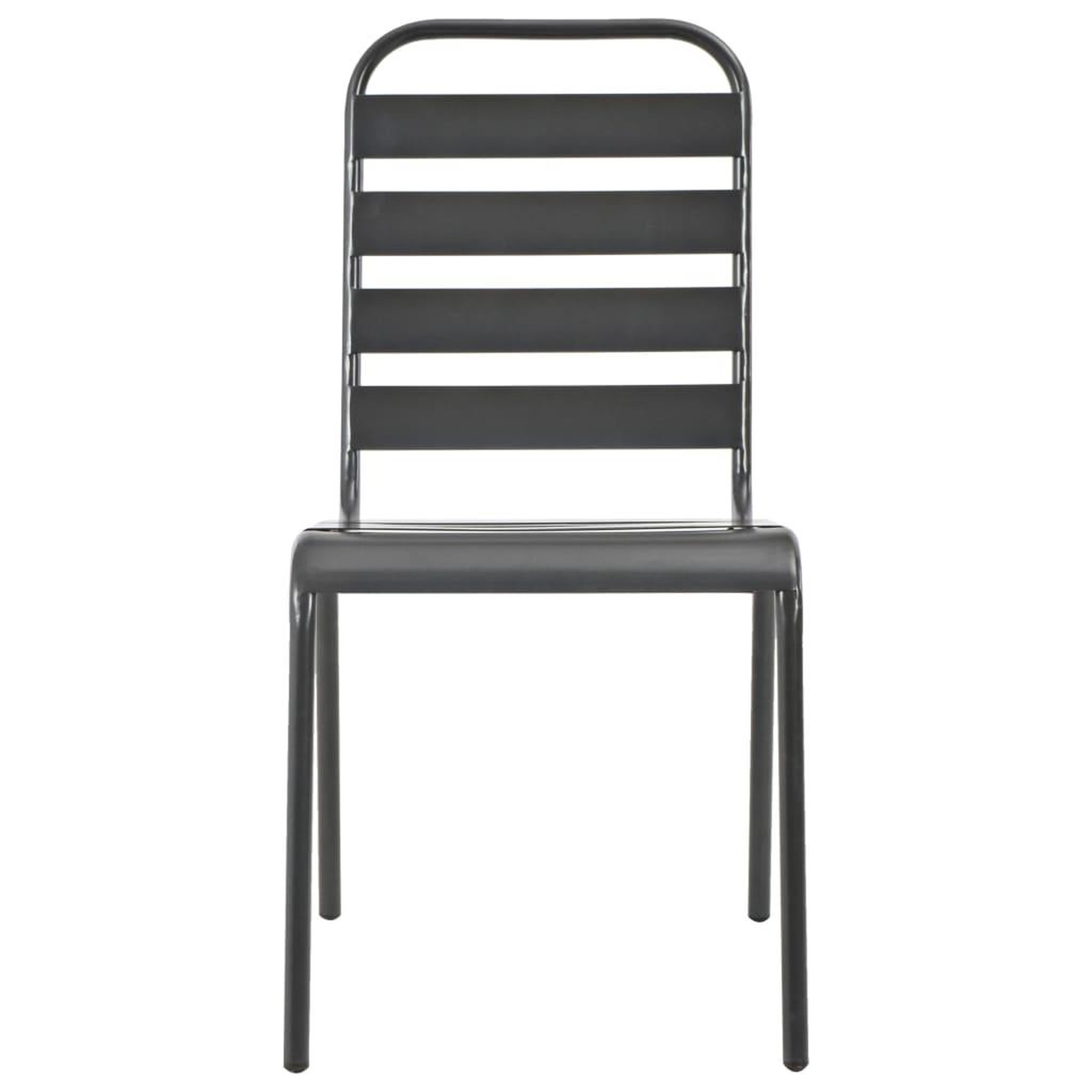 Voir la diapositive 5 : VIDAXL Ensemble de chaises de jardin empilables 5 pcs anthracite