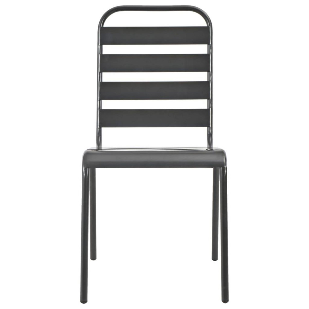 VIDAXL Ensemble de chaises de jardin empilables 5 pcs anthracite
