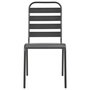 Voir la diapositive 5 : VIDAXL Ensemble de chaises de jardin empilables 5 pcs anthracite