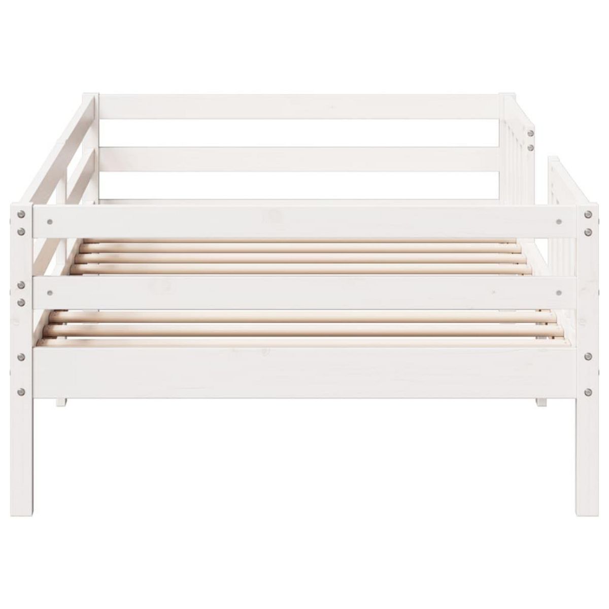 VIDAXL Cadre de lit sans matelas blanc 90x200 cm bois de pin massif