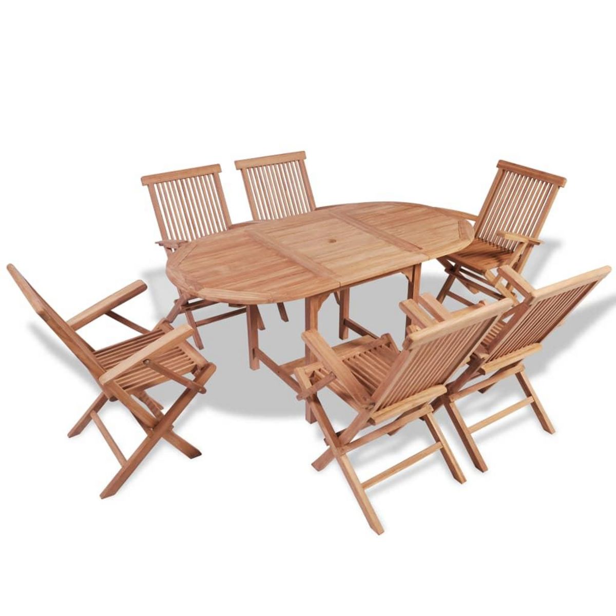 VIDAXL Ensemble a manger d'exterieur 7 pcs Bois de teck solide