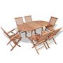 Voir la diapositive 1 : VIDAXL Ensemble a manger d'exterieur 7 pcs Bois de teck solide