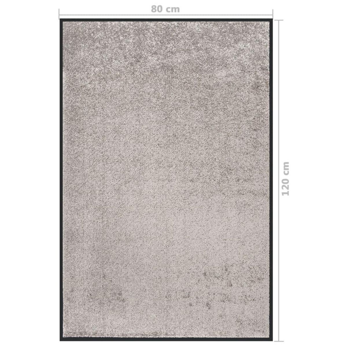 VIDAXL Paillasson Gris 80x120 cm