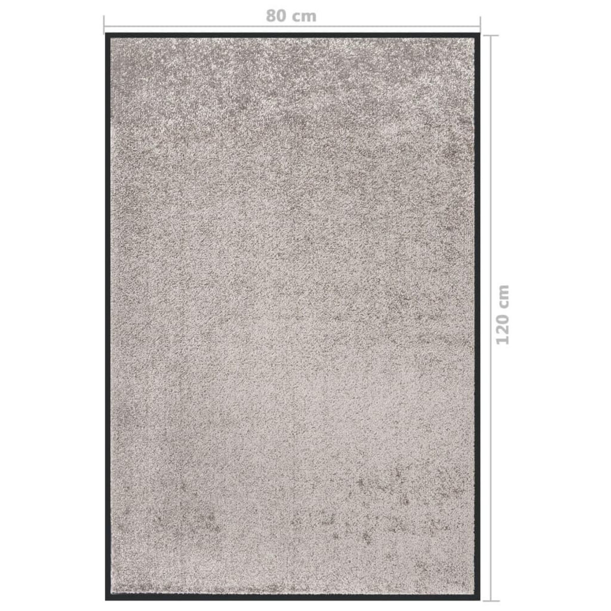 VIDAXL Paillasson Gris 80x120 cm