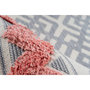Voir la diapositive 3 : Paris Prix Tapis Jacquard à Poils Courts  Ethnie  Gris & Orange