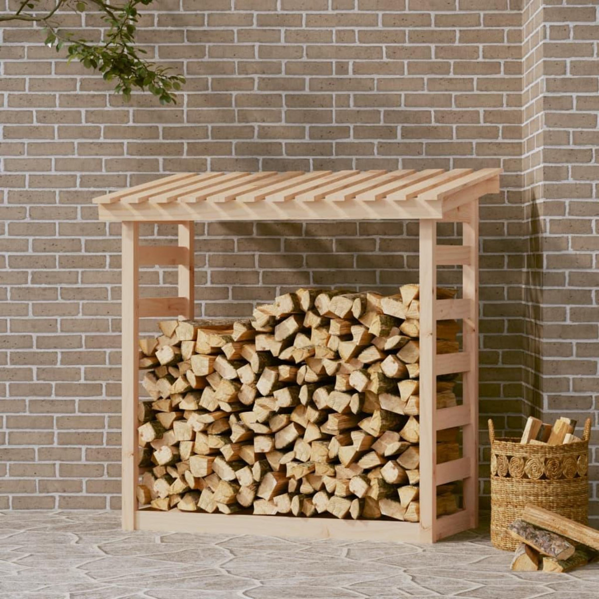 VIDAXL Support pour bois de chauffage 108x64,5x110 cm Bois de pin