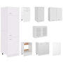 Voir la diapositive 4 : VIDAXL Ensemble de meubles de cuisine 8 pcs Blanc Agglomere