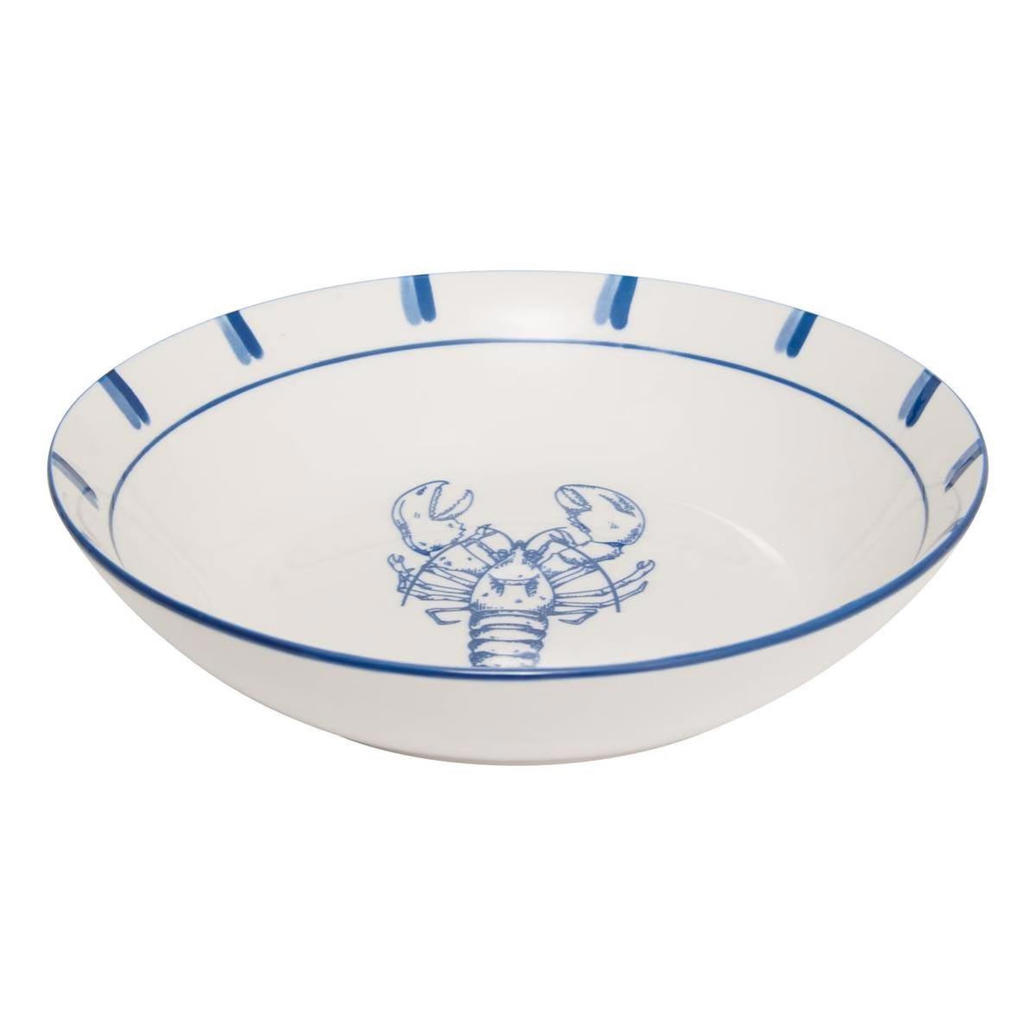 Voir la diapositive 2 : SECRET DE GOURMET Lot de 6 assiettes creuses  océania  20cm bleu