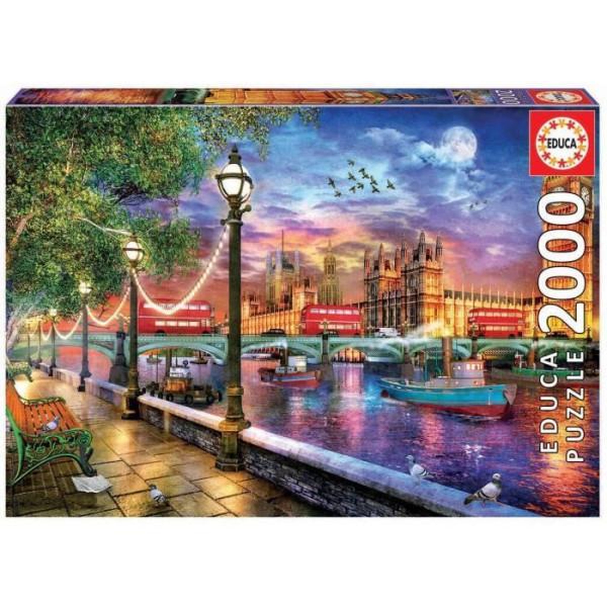 EDUCA Puzzle 2000 pieces Londres au coucher du soleil - EDUCA