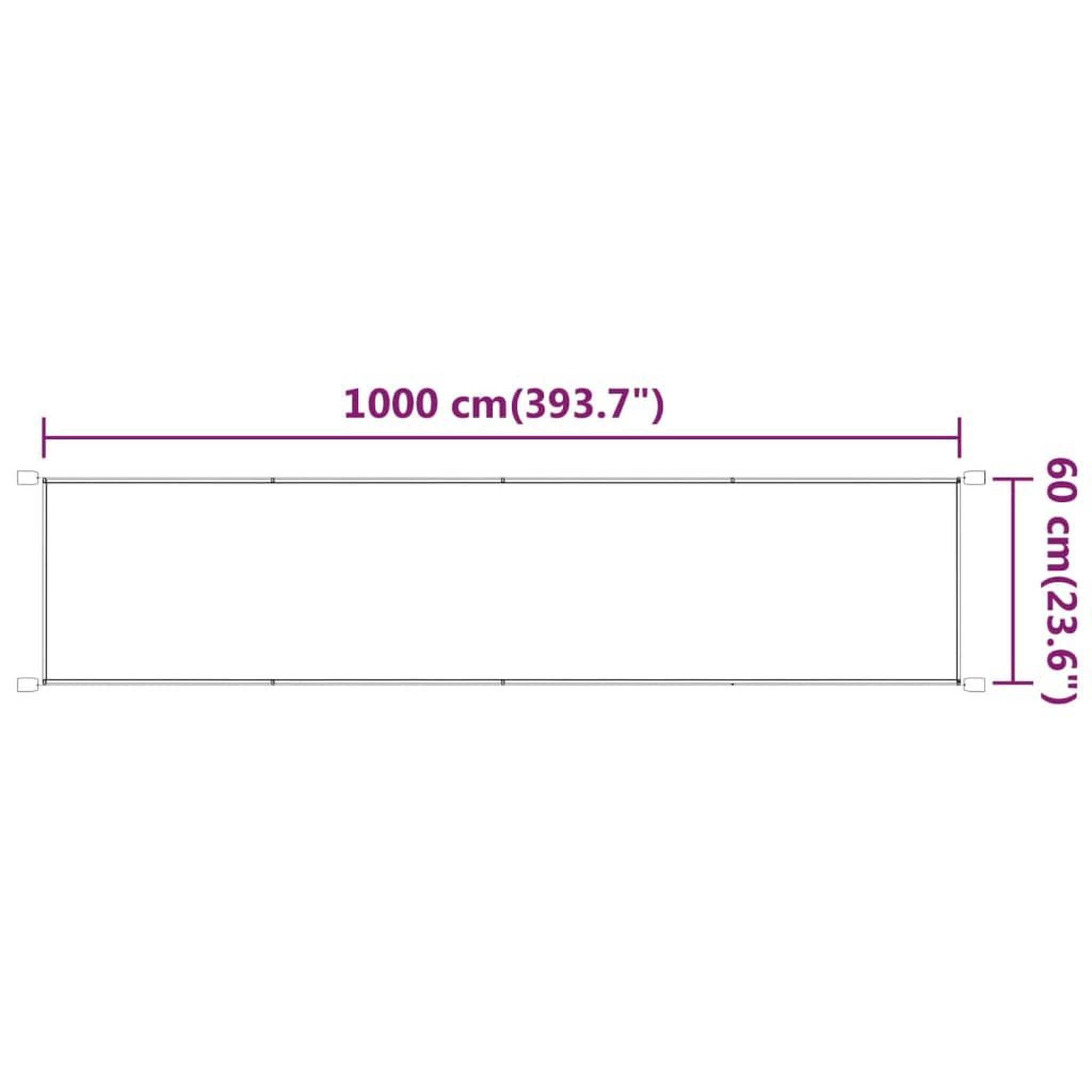 Voir la diapositive 6 : VIDAXL Auvent vertical Anthracite 60x1000 cm Tissu oxford