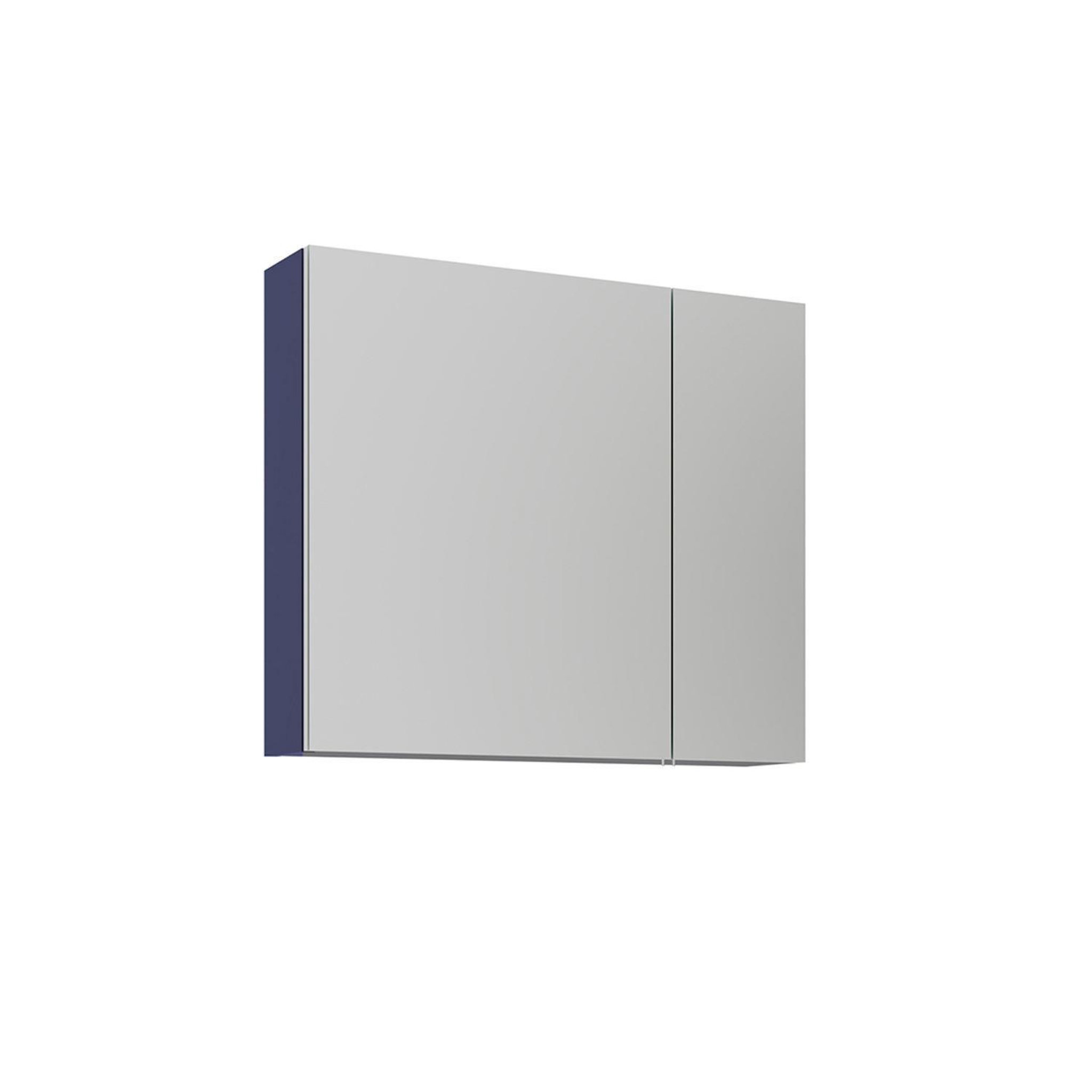 Habitat et Jardin Meuble Salle de Bain avec Miroir  Bari 80  - 75 x 16 x 66 cm - Matte Navy Blue