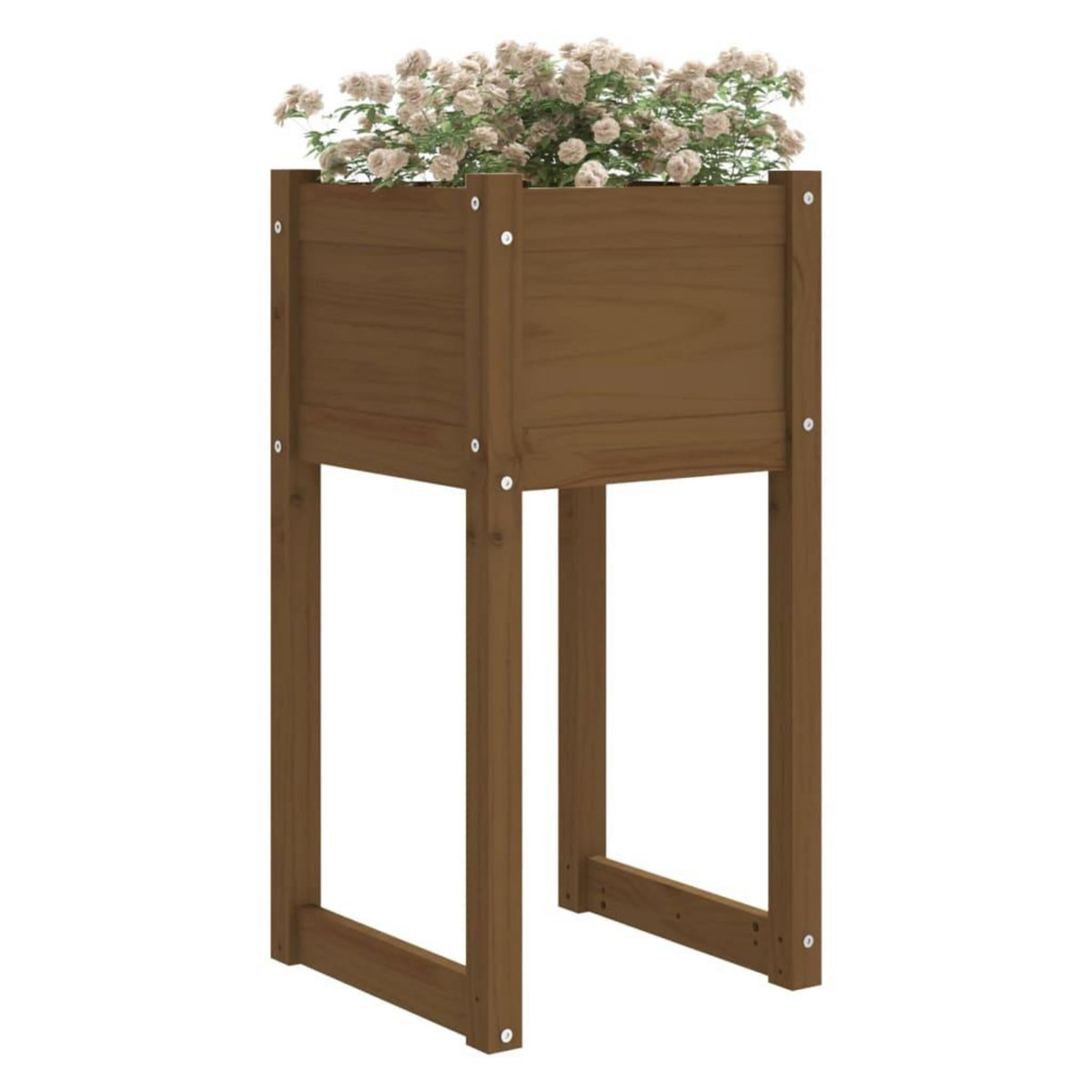 VIDAXL Jardiniere Marron miel 40x40x81 cm Bois massif de pin