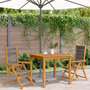 Voir la diapositive 3 : VIDAXL Chaises de jardin lot de 2 gris bois d'acacia et polypropylene