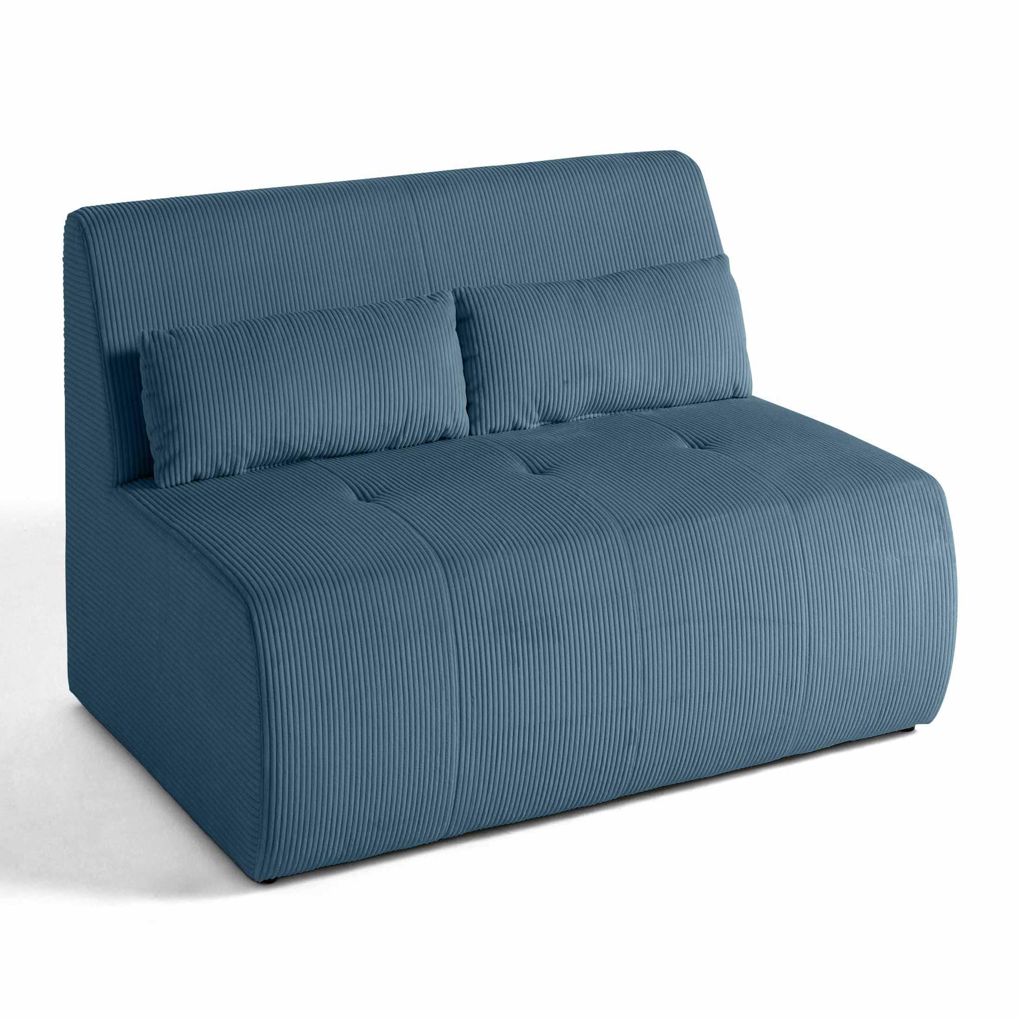 Voir la diapositive 2 : LISA DESIGN Onyx - canapé droit 2 places - en velours côtelé