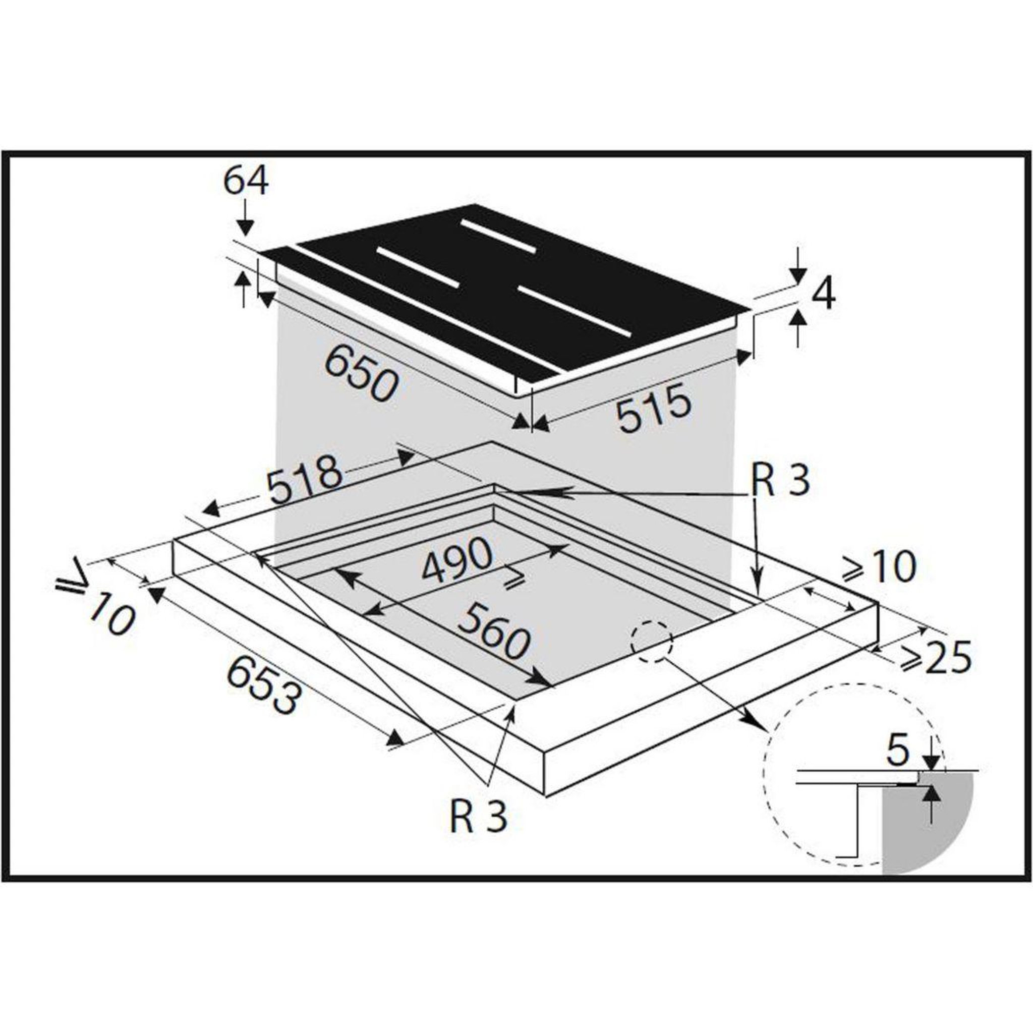 Voir la diapositive 2 : De Dietrich Plaque induction DPI7535B