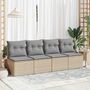 Voir la diapositive 3 : VIDAXL Salon de jardin avec coussins 2 pcs beige resine tressee acacia