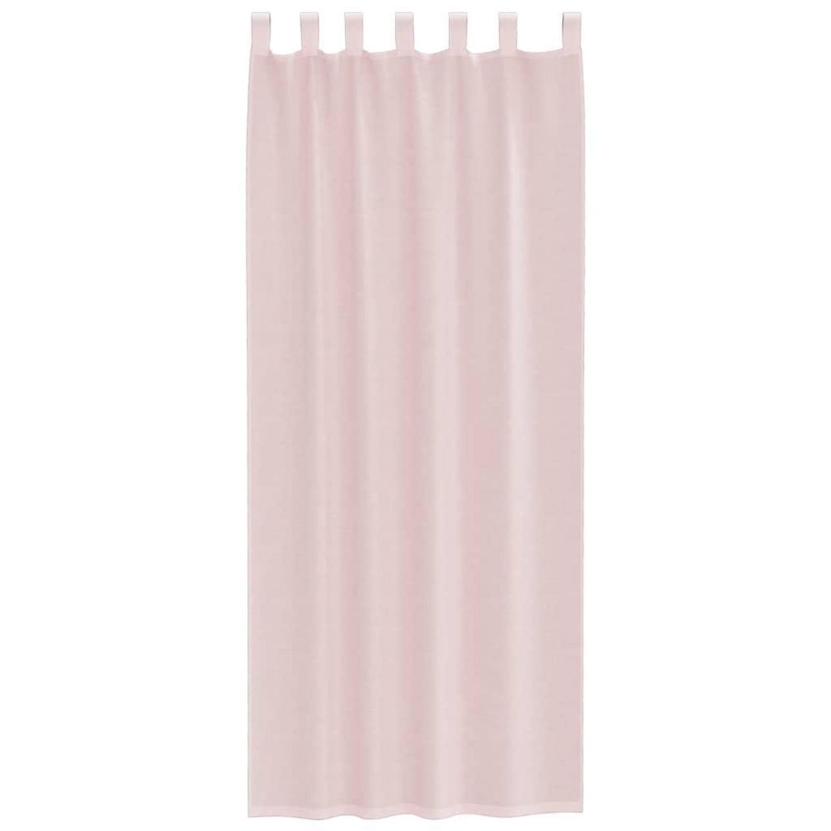 VIDAXL Rideaux en voile avec passe-tringles 2 pcs rose clair