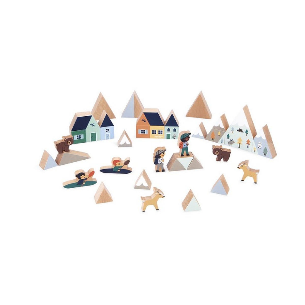 Juratoys-Janod Cross Roads - Cubes a empiler Vallee blanche