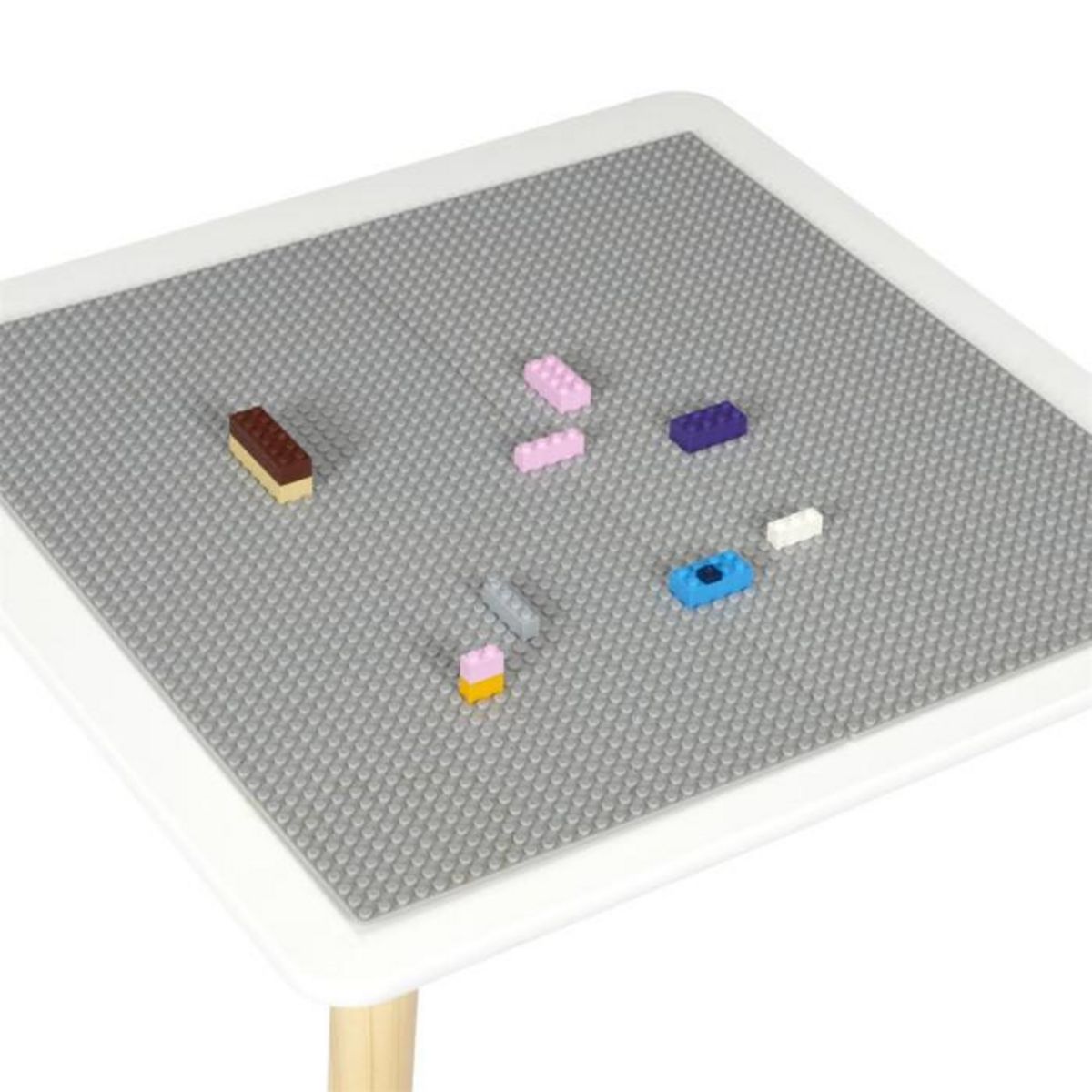 Paris Prix Table de Jeu Enfants  Brique  52cm Gris & Naturel