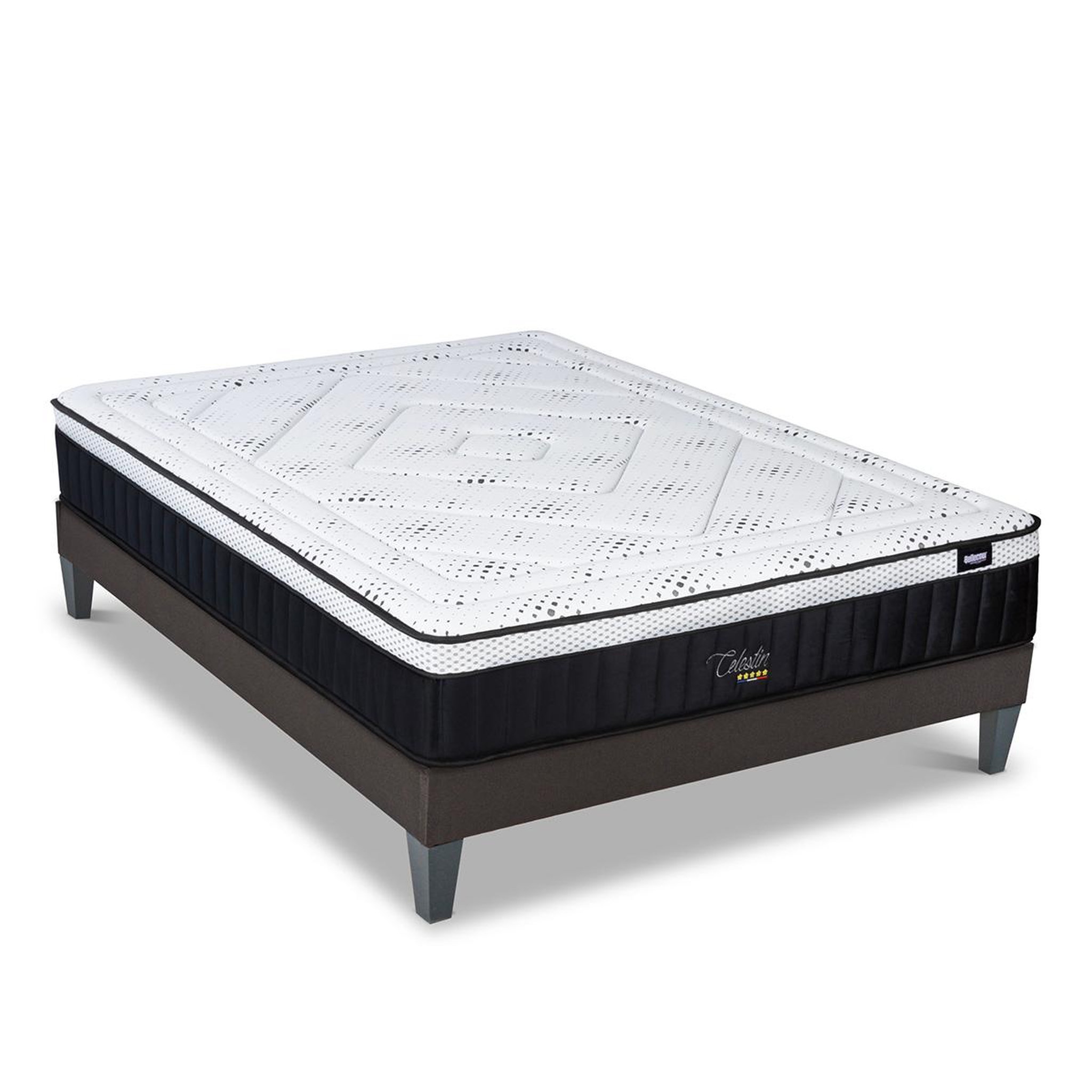 Voir la diapositive 3 : BELLECOUR Bellecour literie | ensemble celestin 2.0 | matelas mémoire de forme + sommier bois
