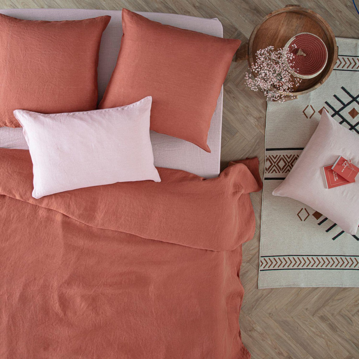 ATMOSPHERA Housse de couette 2 places Morning Sunshine 100% Lin