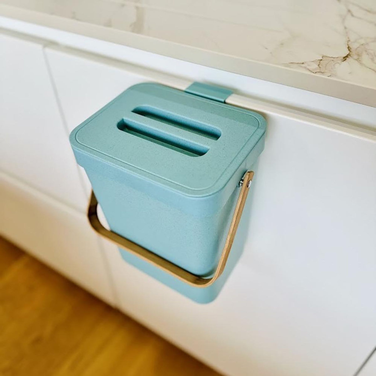 Kitchen move Poubelle de table seau à compost bleu 5l - bat-g3140b