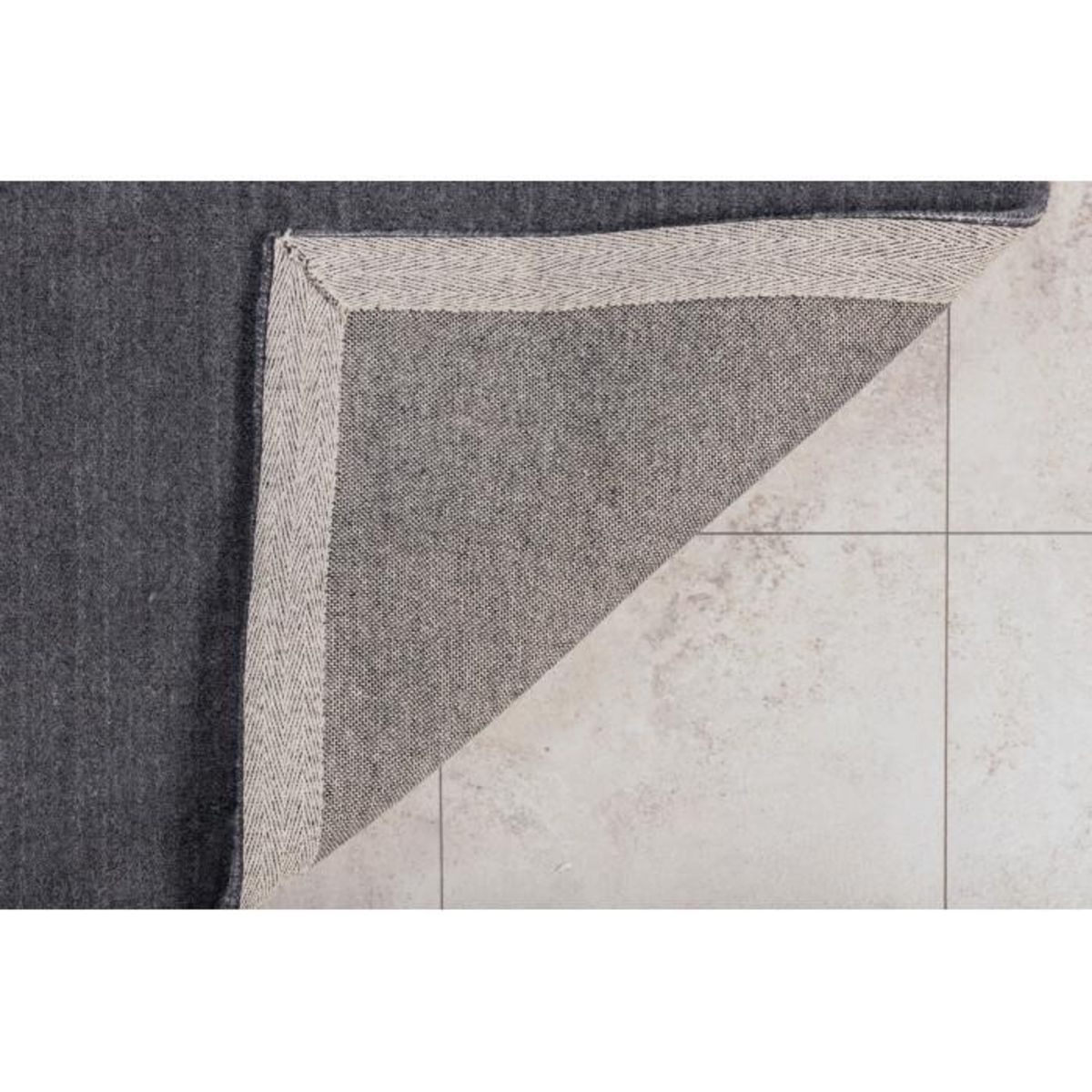Paris Prix Tapis Déco en Laine  Ulla  202x300cm Gris Foncé