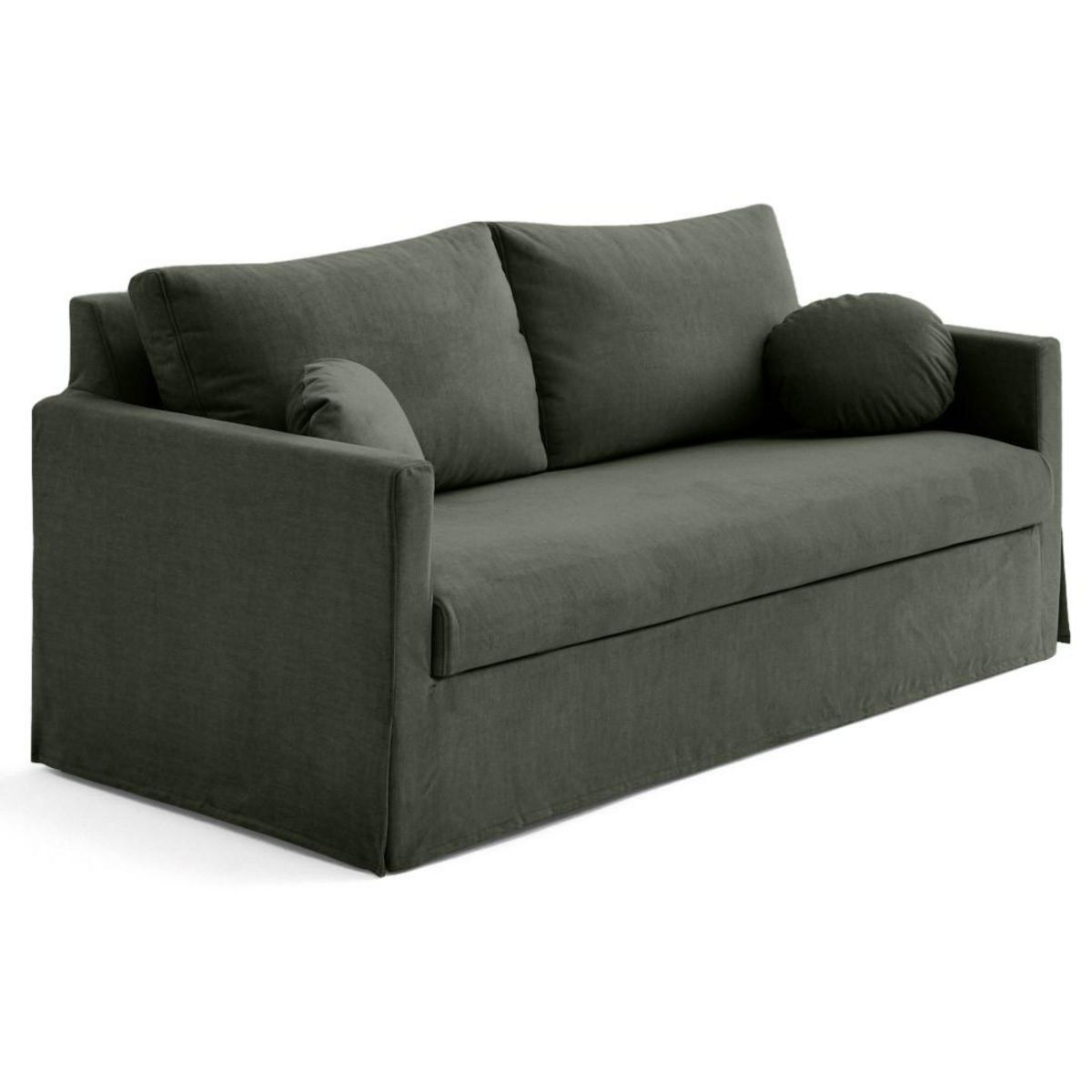 LISA DESIGN Serena - canapé droit déhoussable 3 places en velours