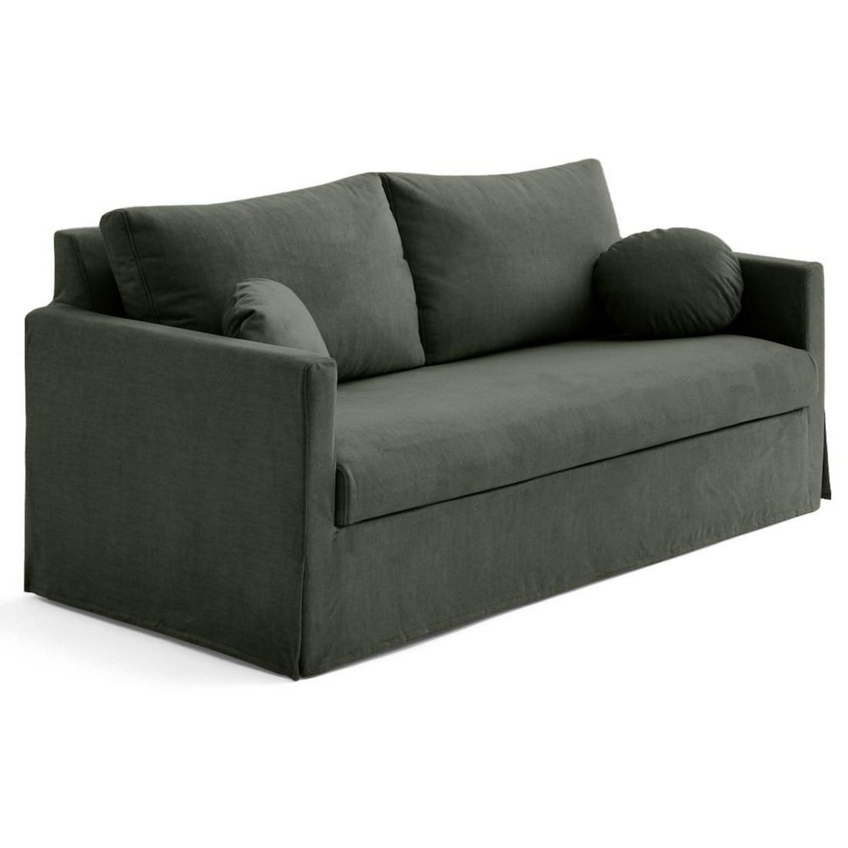 LISA DESIGN Serena - canapé droit déhoussable 3 places en velours