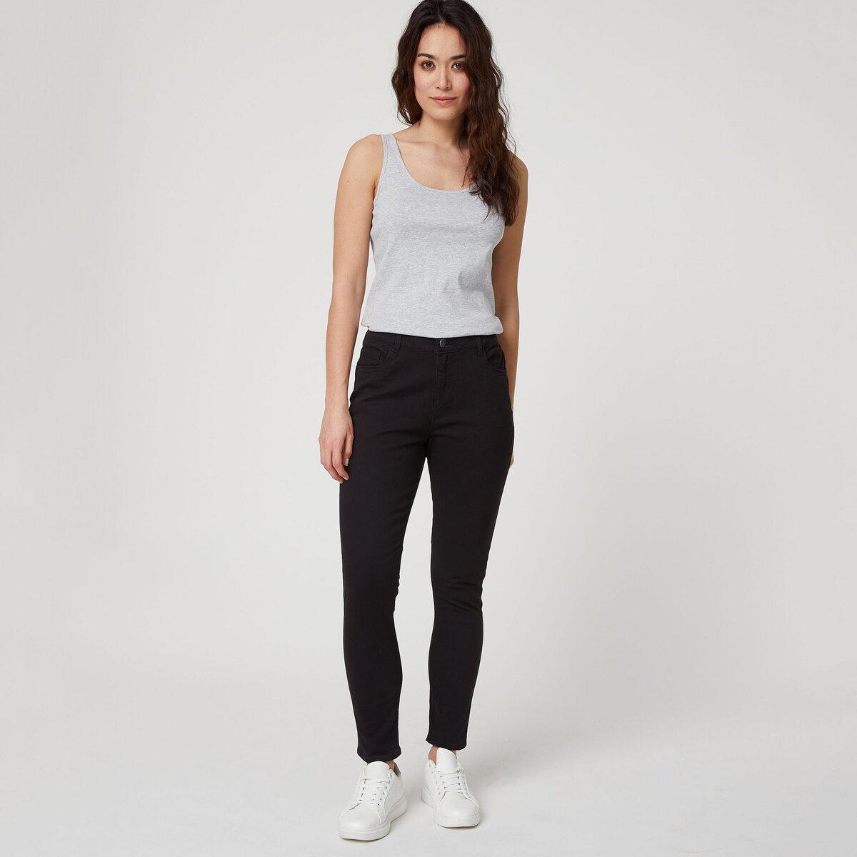 Pantalon noir slim femme hotsell pas cher