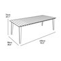 Voir la diapositive 2 : ALLIBERT JARDIN ALLIBERT JARDIN Table Lima 240 6-10 personnes avec allonge - Design contemporain - Blanc