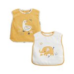 Petit Béguin Lot de 2 bavoirs bébé Hawaiki. Coloris disponibles : Jaune