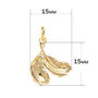 Voir la diapositive 3 : L'ATELIER D'AZUR Collier - Pendentif Or 18 Carats 750/000 Jaune  - Plumes - Chaine Dorée