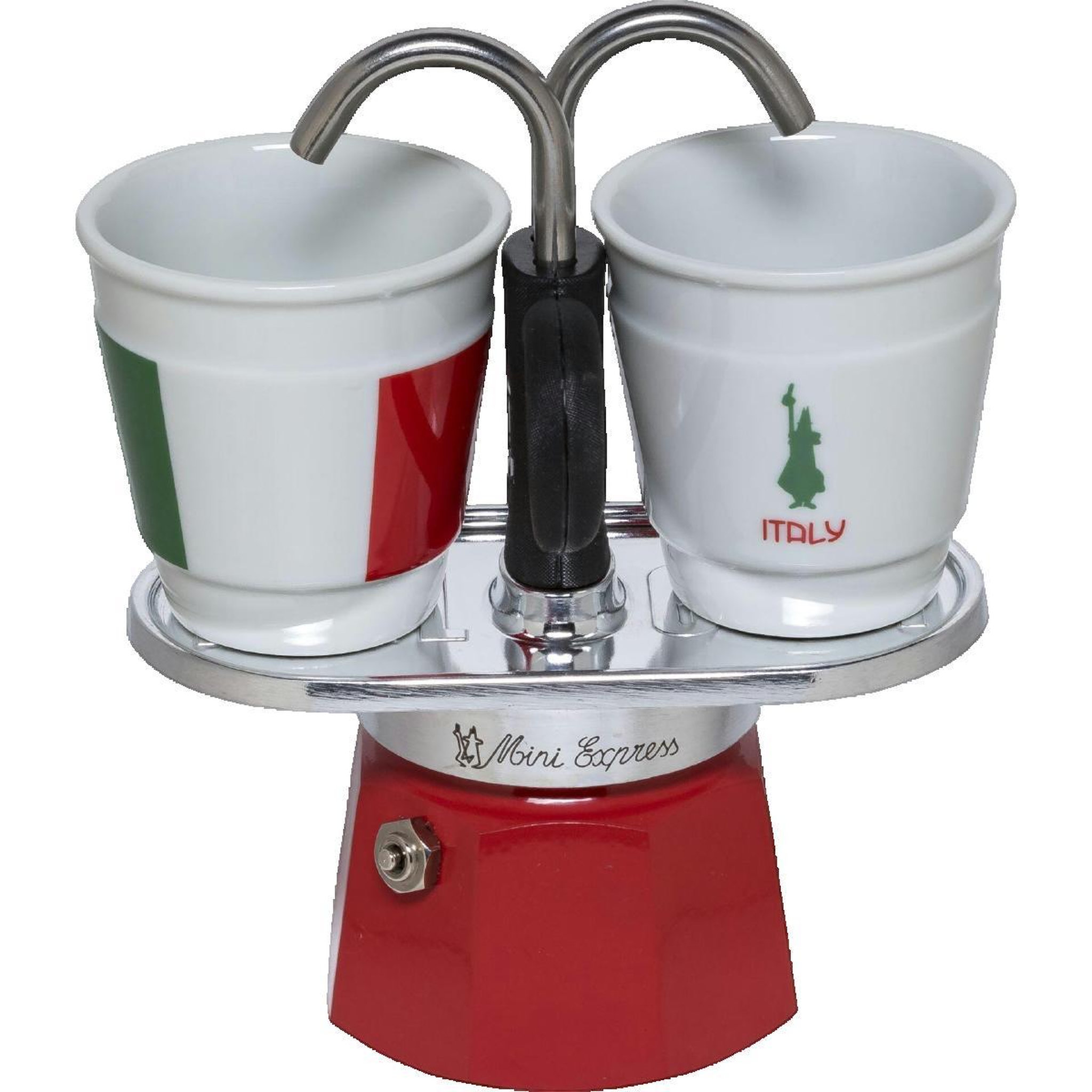 BIALETTI Cafetière expresso Bialetti Set Mini Italia 2 rouge 90 ml