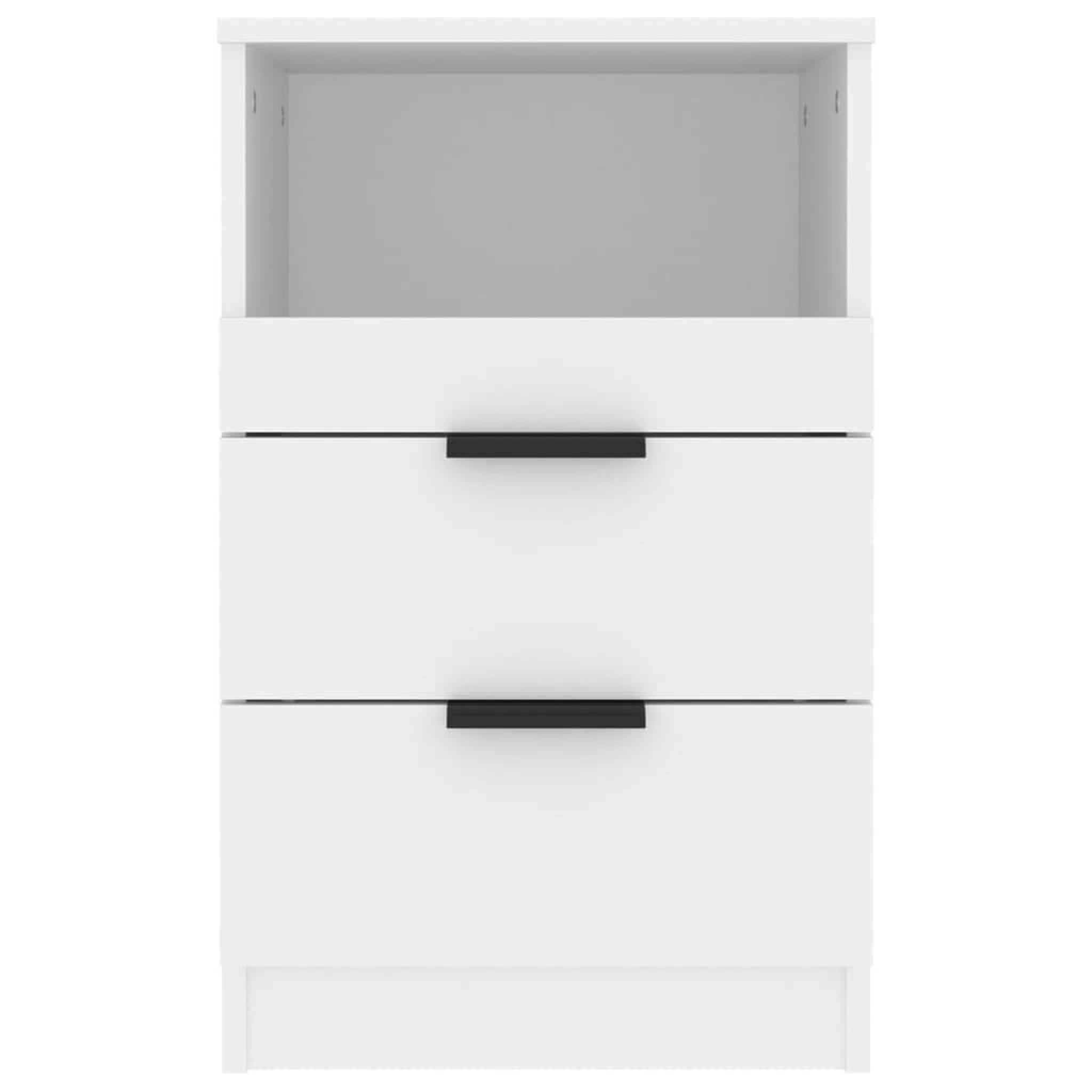 Voir la diapositive 3 : VIDAXL Table de chevet Blanc Bois d'ingenierie