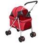 Voir la diapositive 4 : VIDAXL Poussette pour chien pliante Rouge 76x50x100 cm Tissu Oxford