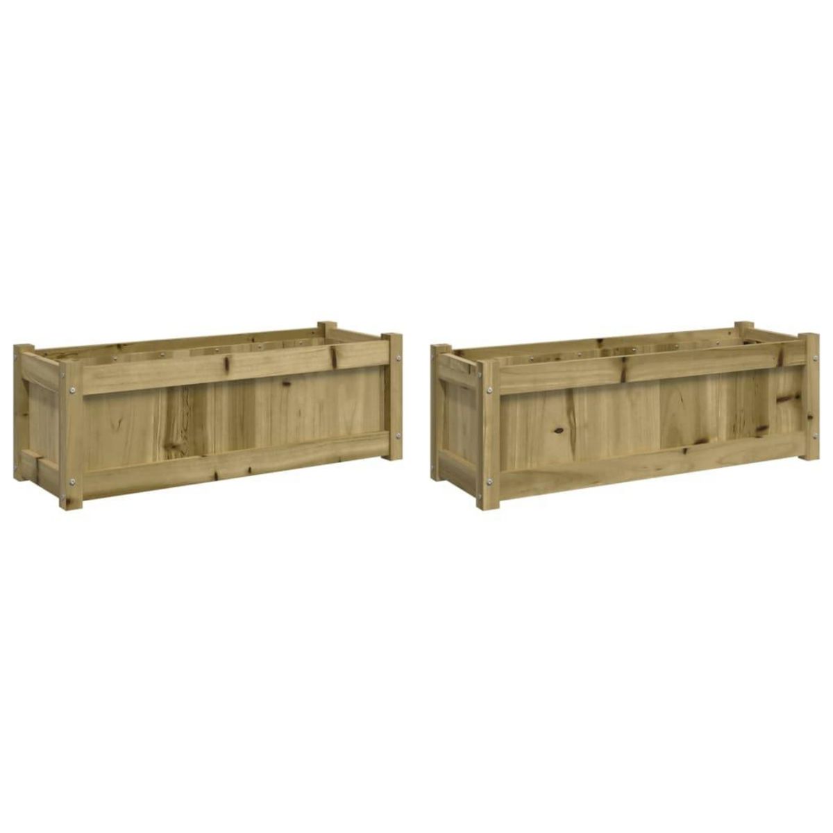 VIDAXL Jardinieres 2 pcs bois de pin impregne