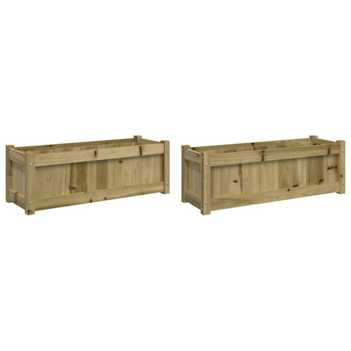 VIDAXL Jardinieres 2 pcs bois de pin impregne