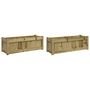 Voir la diapositive 2 : VIDAXL Jardinieres 2 pcs bois de pin impregne