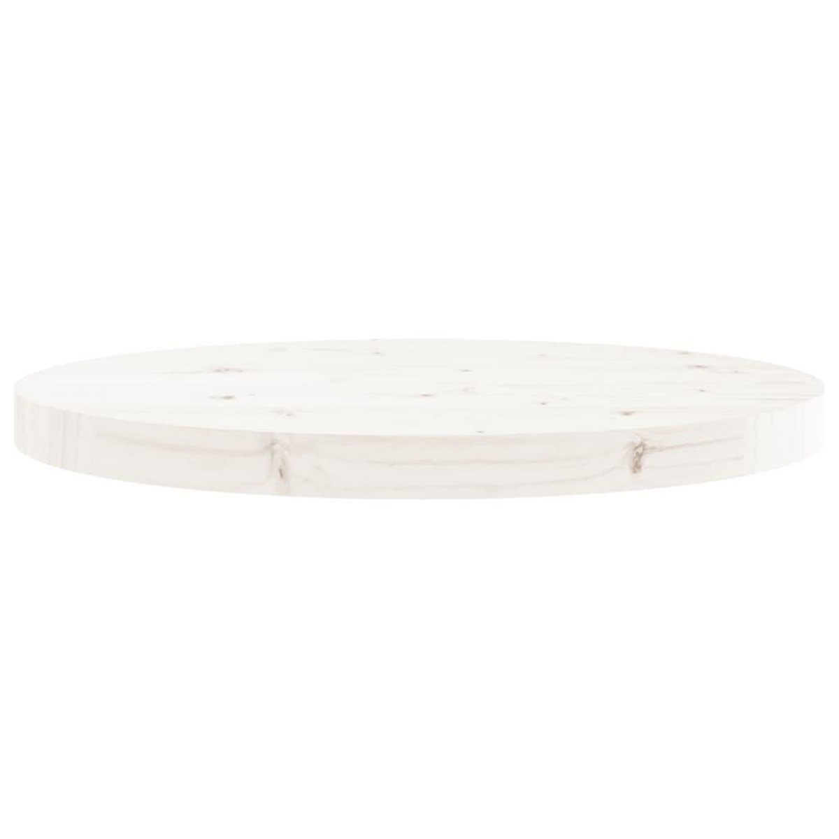 VIDAXL Dessus de table rond blanc Ø50x3 cm bois de pin massif