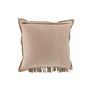 Voir la diapositive 2 : Paris Prix Coussin à Franges en Cuir  India  45cm Gris Clair
