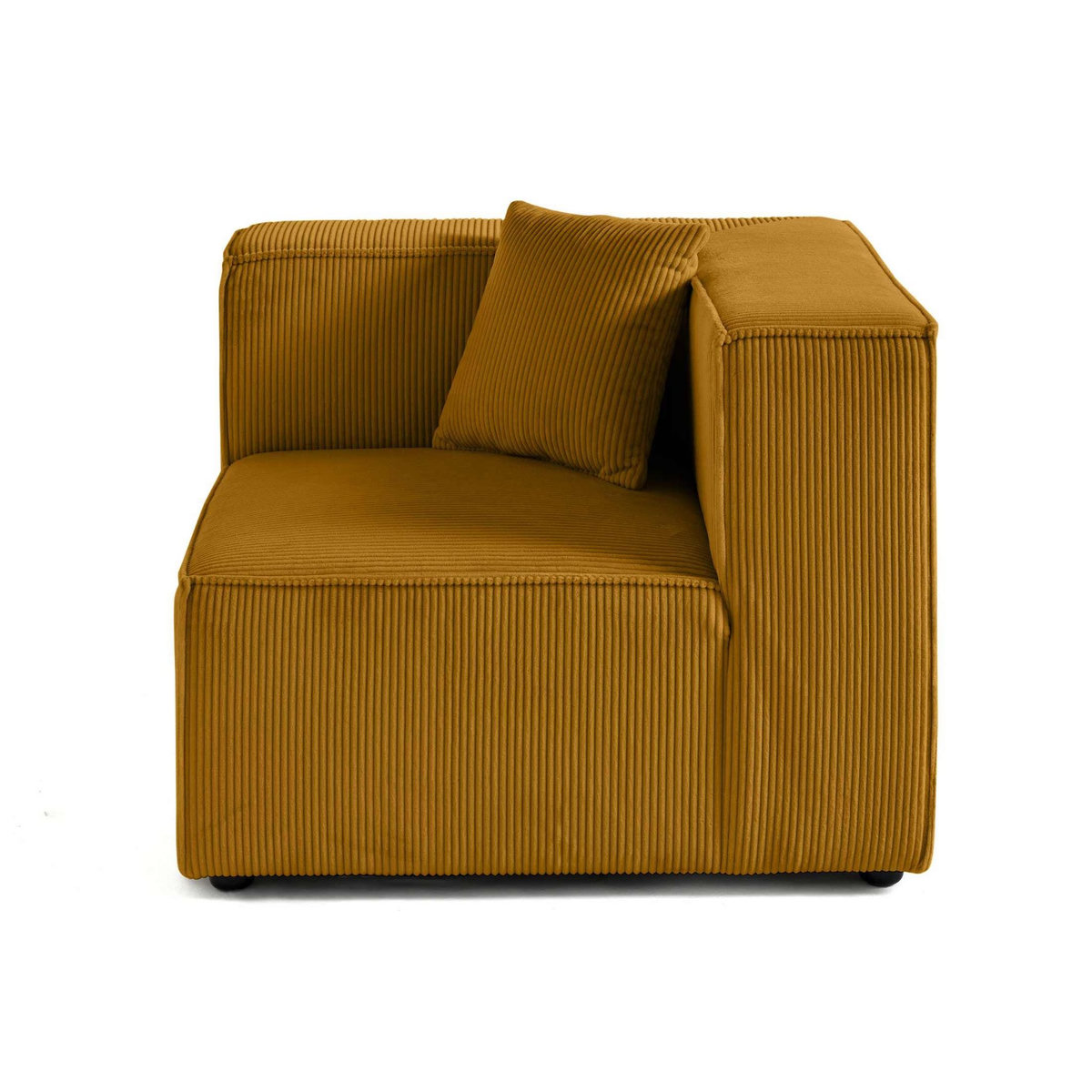 LISA DESIGN Arty - module d'assise d'angle réversible - en velours côtelé