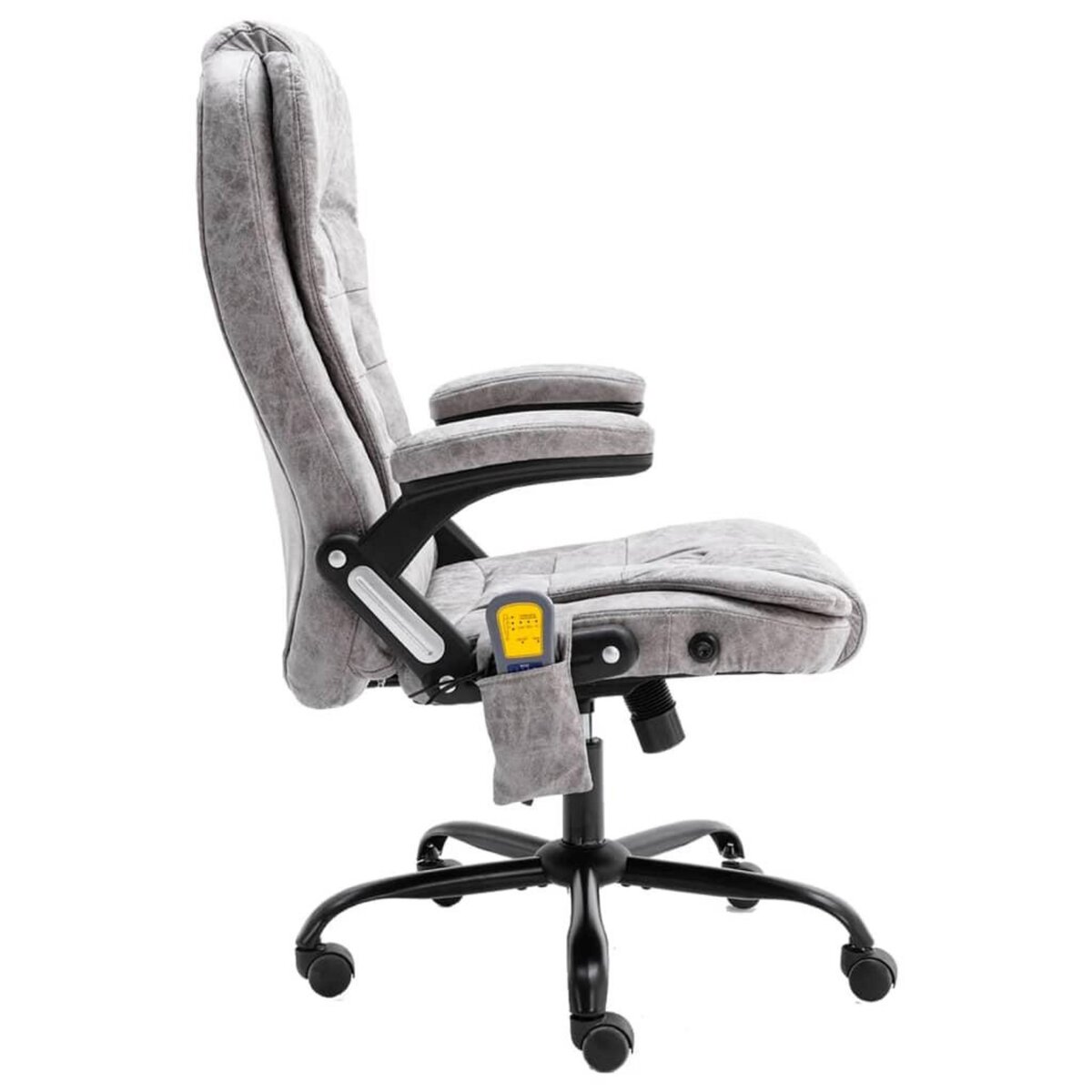 VIDAXL Chaise de bureau de massage gris clair similicuir daim