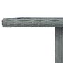 Voir la diapositive 4 : VIDAXL Table de jardin Gris clair Resine tressee et verre trempe