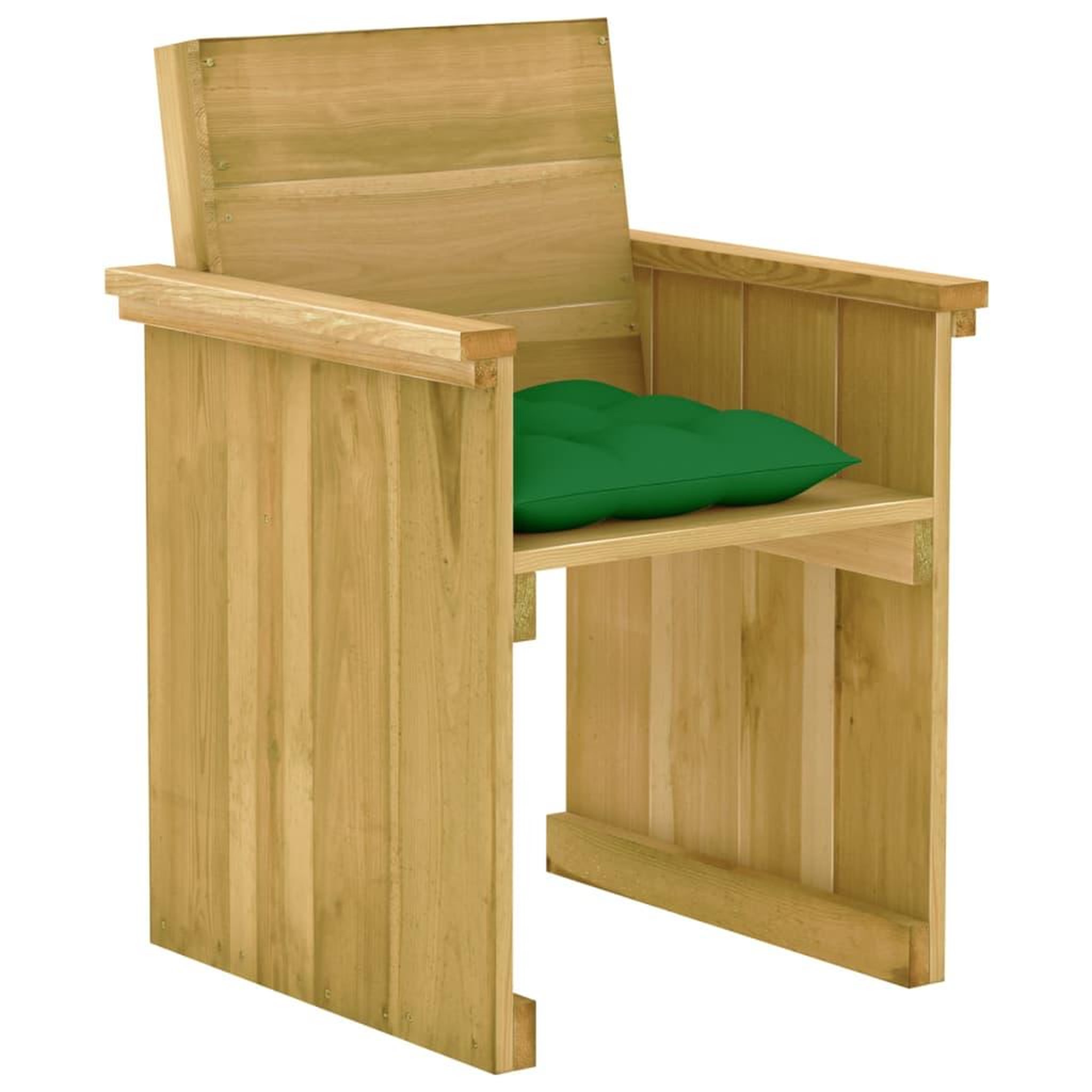 Voir la diapositive 4 : VIDAXL Ensemble a manger de jardin 7 pcs avec coussins pin impregne
