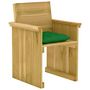 Voir la diapositive 4 : VIDAXL Ensemble a manger de jardin 7 pcs avec coussins pin impregne